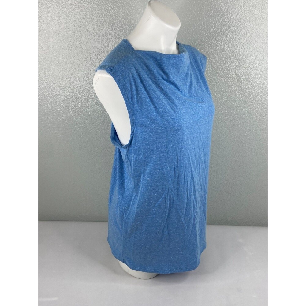 Culture Code Women Medium Blue Blouse Sleeveless Twist Strap Back NWT - Picture 3 of 8